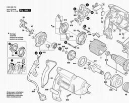 Bosch Percussion Drill PSB 700 RES spare parts