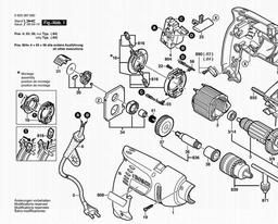 Bosch Percussion Drill PSB 500 RE spare parts