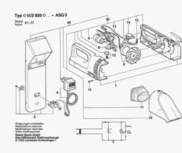 Bosch Battery Vacuum Cleaner ASG 3 spare parts