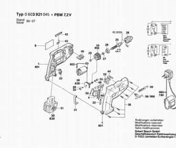 Bosch Cordless Drill PMB 7,2 V spare parts