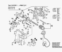 Bosch Cordless Drill PBM 7,2 V spare parts