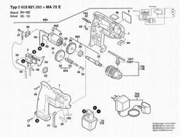 Bosch Cordless Drill MA 72 E spare parts