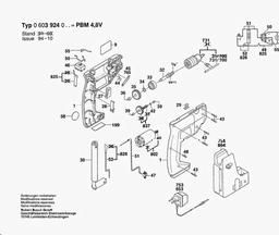 Bosch Cordless Drill PBM 4,8 V spare parts