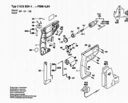 Bosch Cordless Drill PBM 4,8 V spare parts