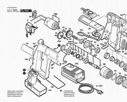 Bosch Cordless Percussion Drill PSB 9,6 VSP-2 spare parts