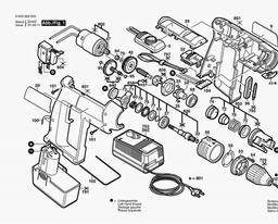 Bosch Cordless Impact Drill PSB 12 VSP-2 spare parts
