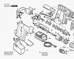 Bosch Batt-oper Drill B 2500 spare parts