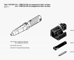 Bosch Cordless Screw Driver PSR 3,6 V spare parts