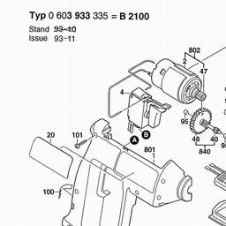Bosch Cordless Drill B 2100 spare parts