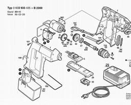Bosch Cordless Screwdriver B 2300 spare parts