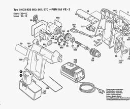 Bosch Hw Accu Drilling Machine PBM 9,6 VE-2 spare parts