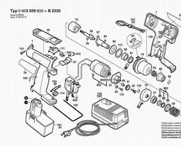 Bosch Cordless Percus Screwdriv B 2220 spare parts