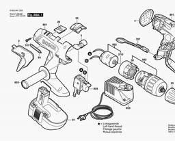Bosch Cordl Perc Screwdr PSB 24 VE-2 spare parts