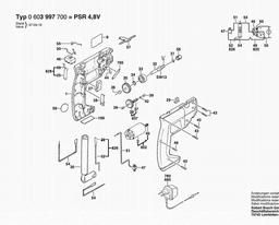 Bosch Diy-drill-driver PSR 4,8 V spare parts