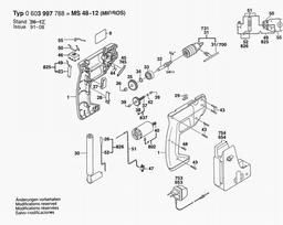 Bosch Batt-oper Drill MS 48-12 spare parts