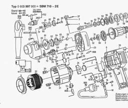 Bosch Percussion Drill SBM 710-2E spare parts