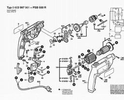 Bosch Percussion Drill PSB 500 R spare parts