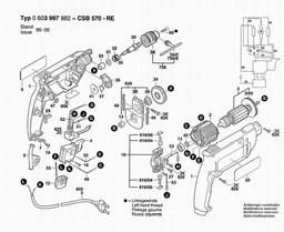 Bosch Percussion Drill CSB 570 RE spare parts