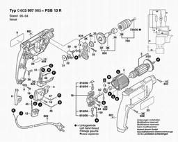 Bosch Percussion Drill PSB 13 R spare parts