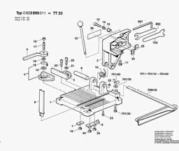 Bosch Separating Table TT 23 spare parts