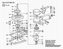 Bosch Pneumatic Orbital Sander 50 WATT-SERIE spare parts