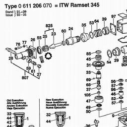Bosch Rotary Hammer 345 spare parts