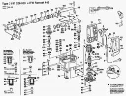 Bosch Ramset 445 Rotary Hammer 445 spare parts