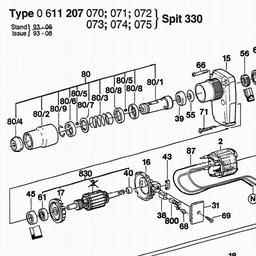 Bosch Rotary Hammer 330 spare parts