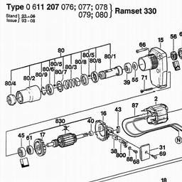 Bosch Rotary Hammer 330 spare parts