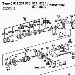 Bosch Flex-shaft Tool 332 spare parts