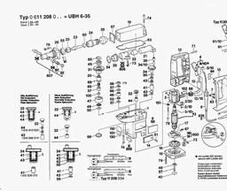 Bosch Rotary Hammer UBH 6-35 spare parts