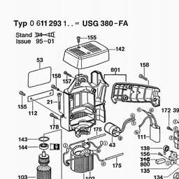 Bosch Universal Suction Fan USG 380 FA spare parts