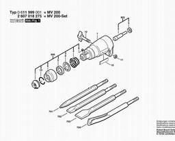 Bosch Chisel-attachment-kit MV 200 spare parts
