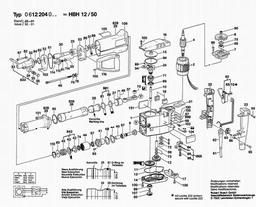 Bosch Rotary Hammer HBH 12/50 spare parts