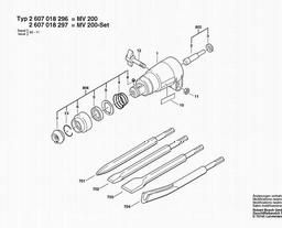 Bosch Chisel-attachment-kit MV 200 spare parts