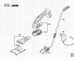 Bosch Cordless Grass Shear AGS 7,2 LI spare parts