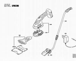 Bosch Cordless Grass Shear AGS 10,8 LI spare parts
