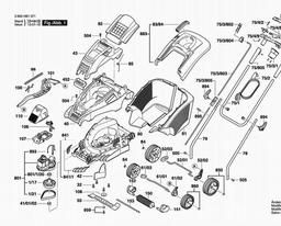 Bosch Lawnmower ROTAK 430 ERGOFLEX spare parts