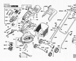 Bosch Lawnmower ROTAK 34 LI (ERGOFLRX) spare parts
