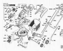 Bosch Lawnmower ROTAK 43 LI (ERGOFLEX) spare parts