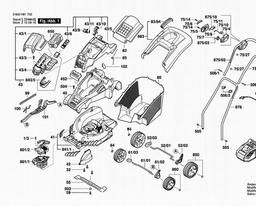 Bosch Lawnmower ROTAK 370 LI spare parts