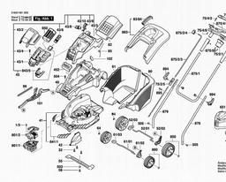 Bosch Lawnmower ROTAK 43 LI spare parts