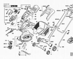Bosch Lawnmower ROTAK 43 LI High Power spare parts