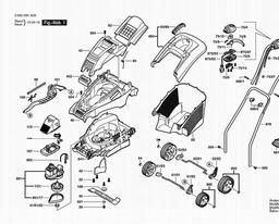 Bosch Lawnmower ROTAK 340 spare parts