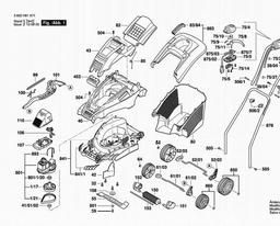 Bosch Lawnmower ROTAK 34 GC spare parts