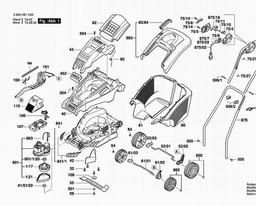 Bosch Lawnmower ROTAK 1700 spare parts