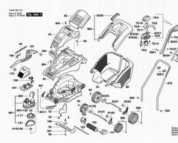 Bosch Lawnmower ROTAK 40 GC spare parts
