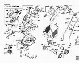 Bosch Lawnmower ROTAK 34 LI spare parts