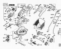 Bosch Lawnmower ROTAK 34 LI spare parts
