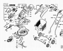 Bosch Lawnmower ROTAK 37 LI spare parts